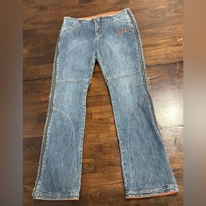 Vintage Harley Davidson Denim Boot Cut Jeans w/ Side Zippers Women’s Size 6